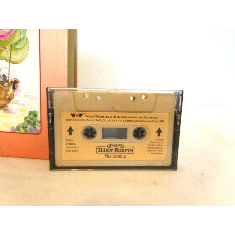 Teddy‎ Ruxpin  The Airship Book n Cassette Tape 1980s Worlds of Wonder Vintage